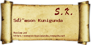 Sámson Kunigunda névjegykártya